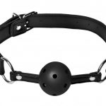 מחסום פה גאג בול נושם רצועה דמוי עור XR Brands - Breathable Ball Gag